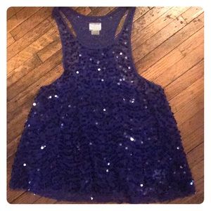 Free People Sequin Mesh Top